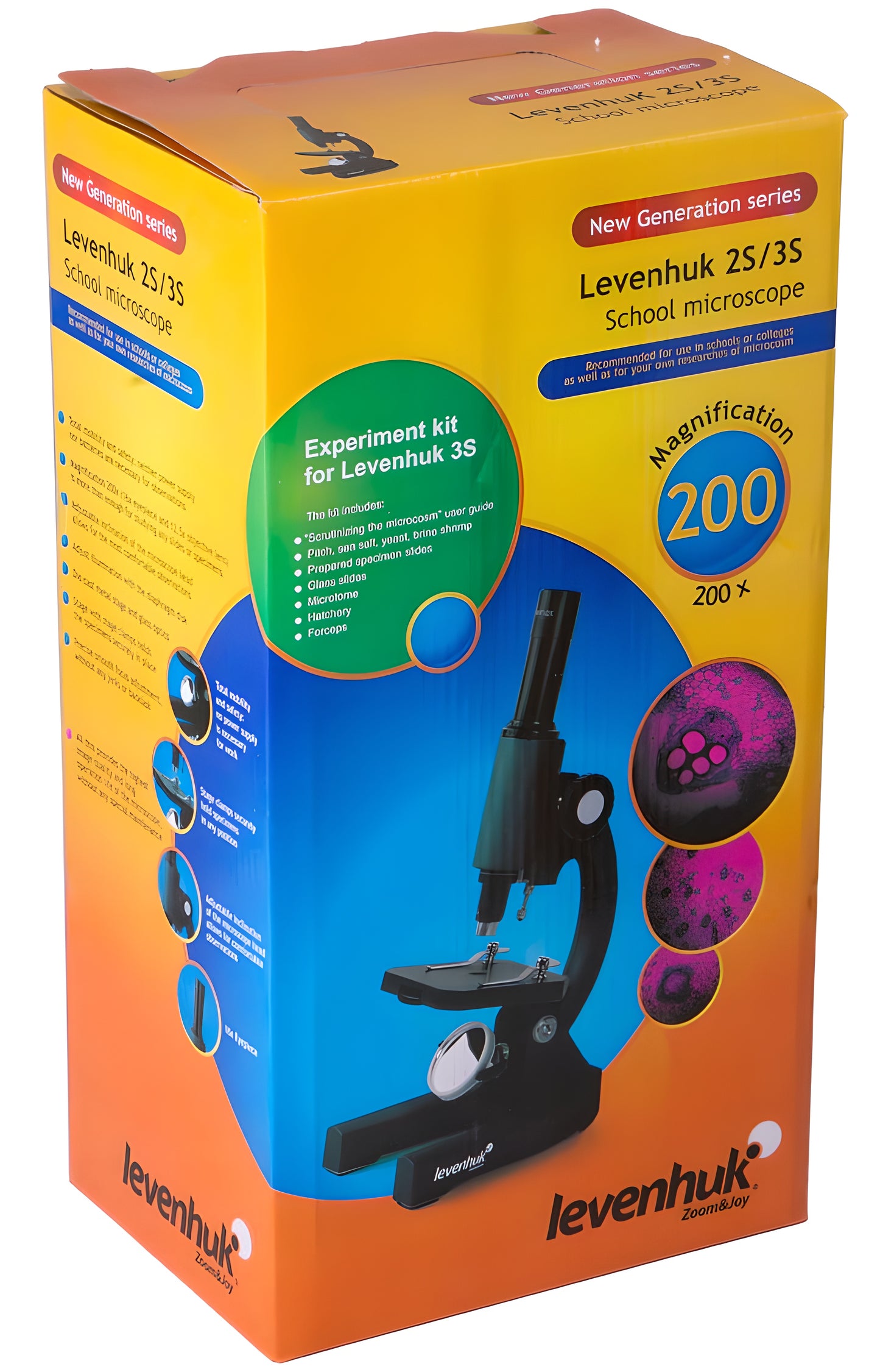 Microscope monoculaire pour la biologie 200x Levenhuk