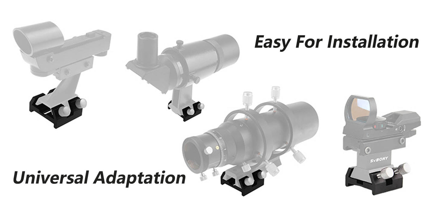 Universellt stödsystem SVBONY med 4,2 mm spår för teleskopsökare - SVBONY