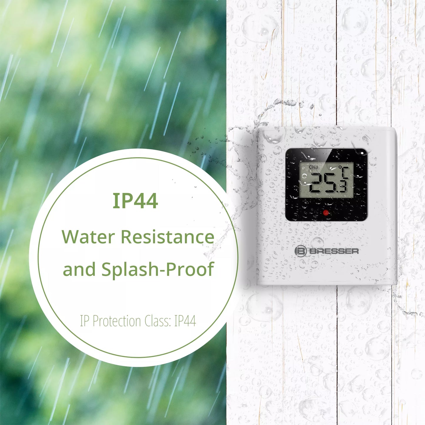 Stoties meteorologijos Meteo Temp W su DCF radijo signalu