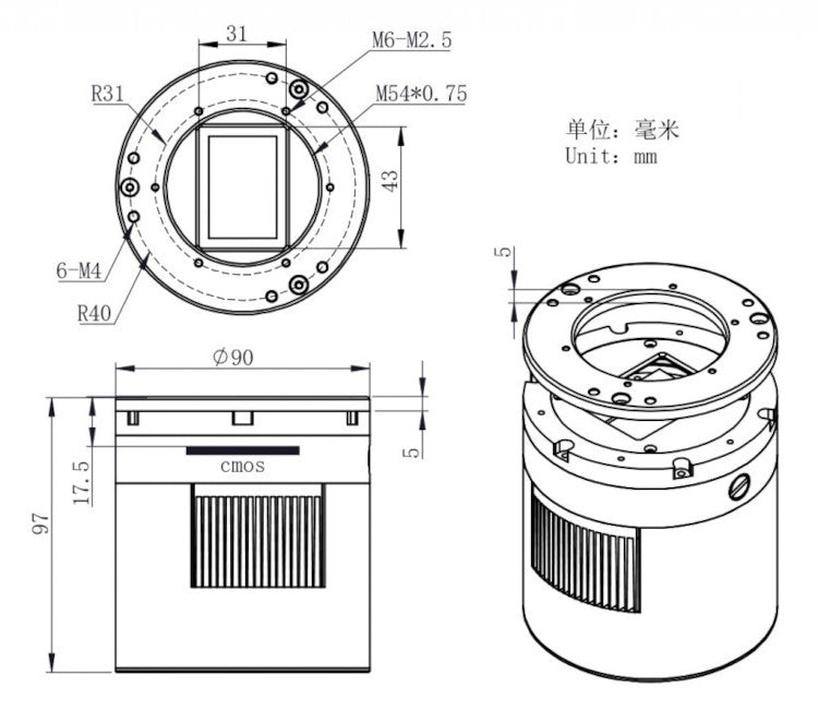 Caméra Refroidie Couleur ZWO ASI2400MC-P - ZWO