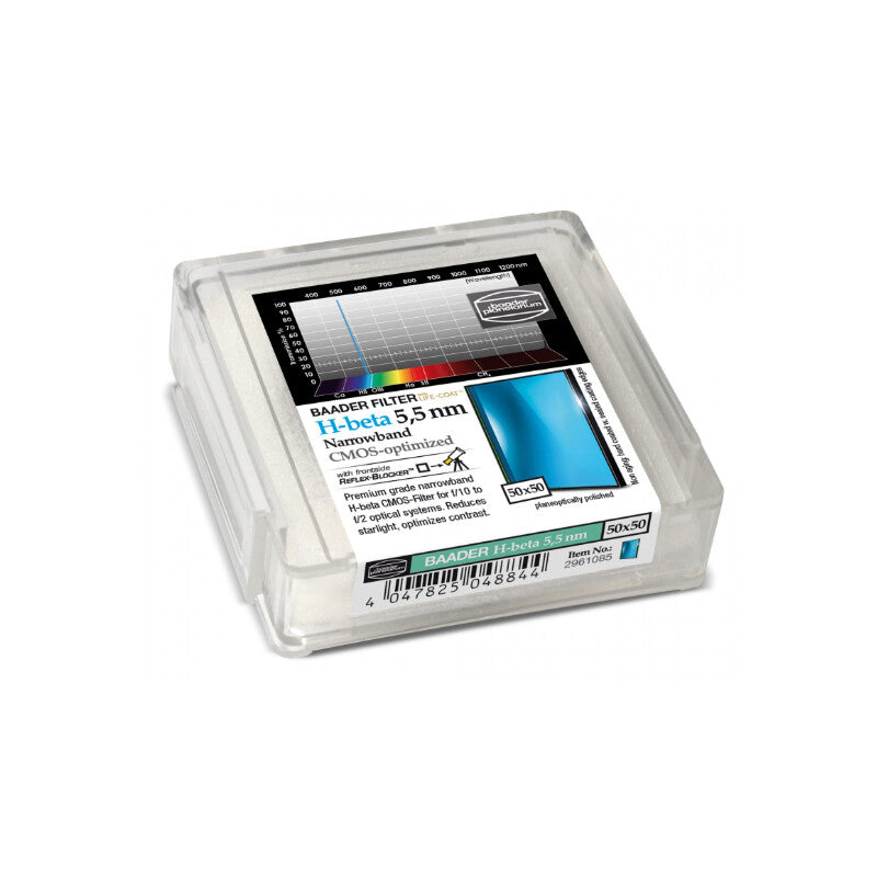 Filtre H-Beta Narrowband CMOS 50x50mm pour observation et photographie - Baader