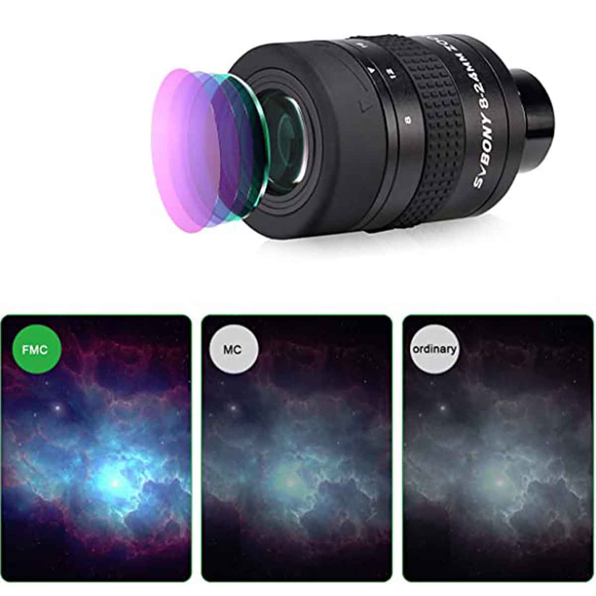 Svbony SV171 Zoom Okuliar 1,25'' 8mm-24mm teleskopui