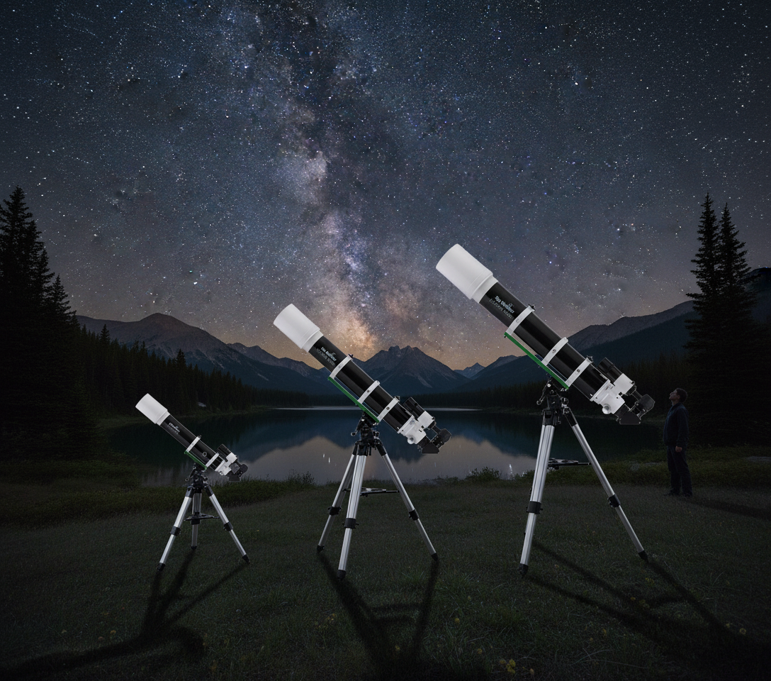 Illustration pour l'article: Comparatif des lunettes Sky‑Watcher 80ED, 100ED et 120ED : performances, portabilité et usages