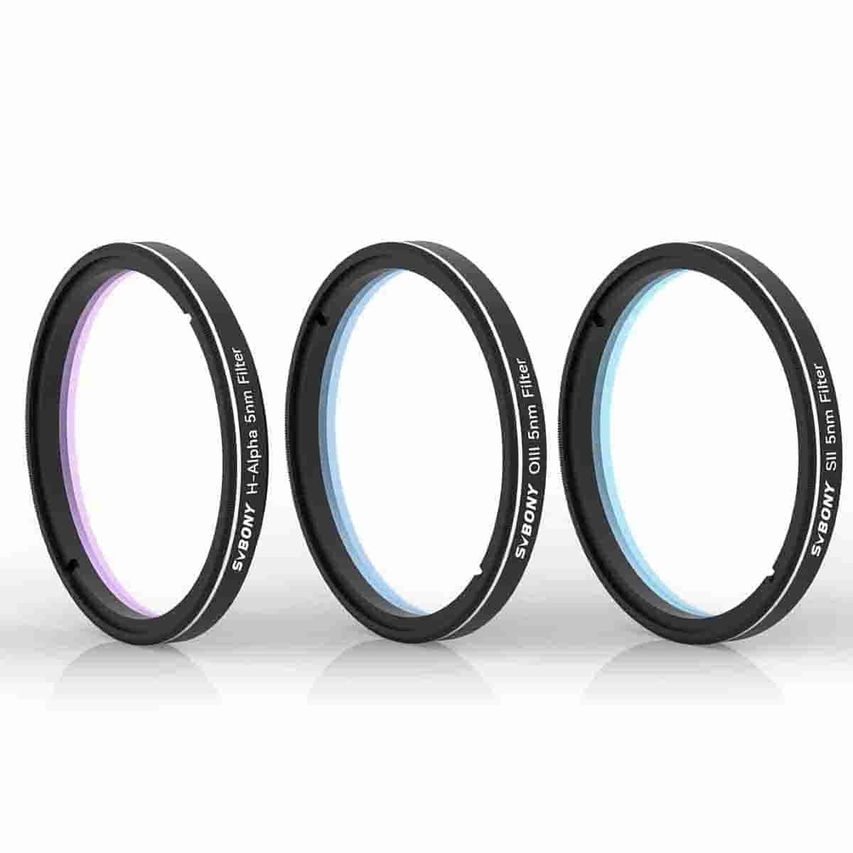 SHO 5nm 2" SII H-Alpha OIII Deep-Sky Imaging Filter Set - SVBONY