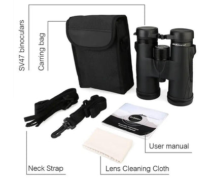 SV47 HD Binoculars 8x32, 8x42, 10x42 with BAK4 Prisms and FMC Lenses - Waterproof and Anti-Fog