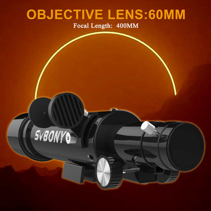 Télescope Solaire SVBONY 60mm SV510 - Astronomy Store