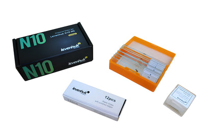 Kit de lames préparées et vierges pour microscope – Levenhuk
