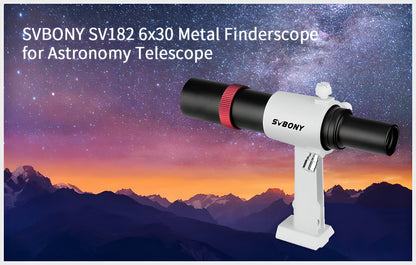 Lunette de visée métallique SV182 6x30 pour télescope d'astronomie avec support