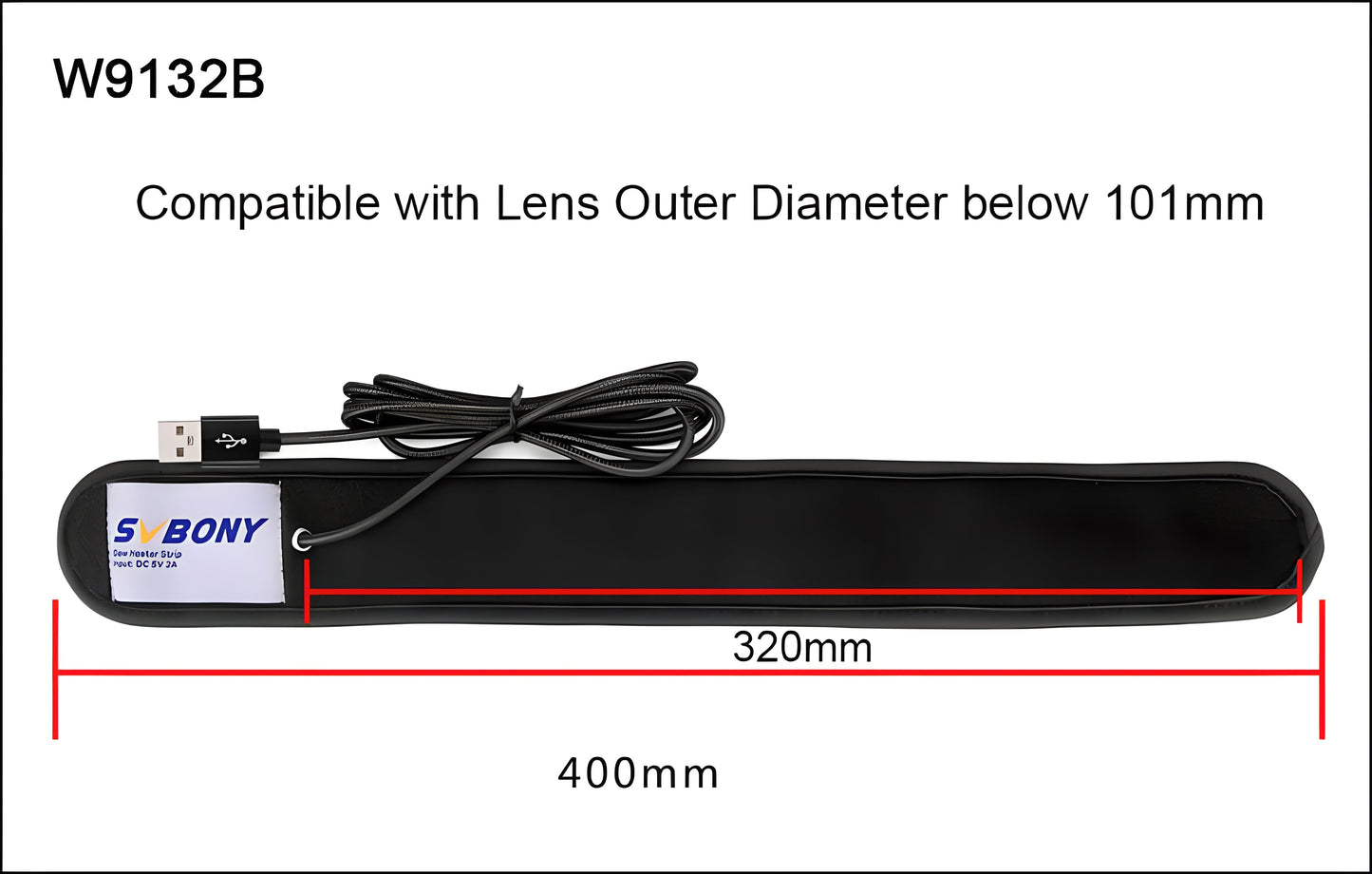 Banda Riscaldante Antifog SVBONY SV172 320mm per Telescopi e Obiettivi