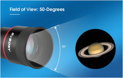 SVBONY SV207 Super wide angel Plossl Oculaire 1.25 pouce 8/15/25/30mm 50-Degree