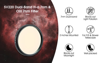 Filtre de télescope SV220 7nm 2 pouces