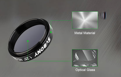 SV139 Telescope Filter 1.25 inches ND Neutral Density for Moon Observation - W9108A