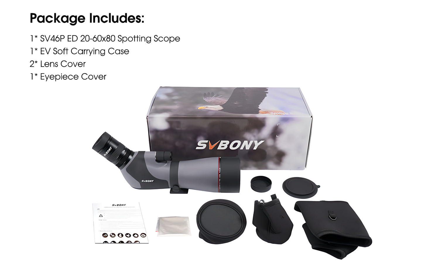 Telescope di Osservazione SV46P 20-60x80 ED - SVBONY