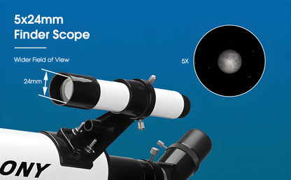 Telescopio rifrattore 60mm per principianti con treppiede - SV501P