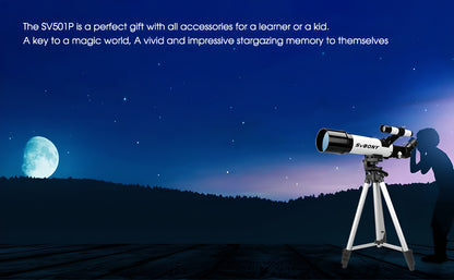 Telescopio rifrattore 60mm per principianti con treppiede - SV501P