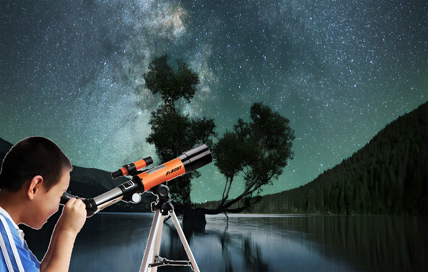 Telescope for Astronomy SVBONY SV502 for Kids - 50mm