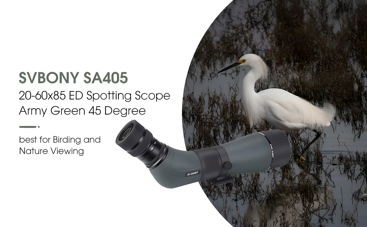 SVBONY SA405 20-60x85 ED Spektiv für Tierbeobachtung und Ornithologie - ED-Glas