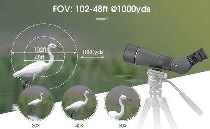 SVBONY SA405 20-60x85 ED Spektiv für Tierbeobachtung und Ornithologie - ED-Glas