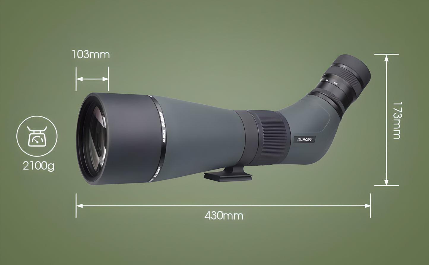SVBONY SA405 20-60x85 ED Spektiv für Tierbeobachtung und Ornithologie - ED-Glas