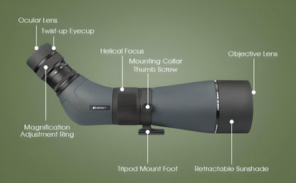 SVBONY SA405 20-60x85 ED Spektiv für Tierbeobachtung und Ornithologie - ED-Glas