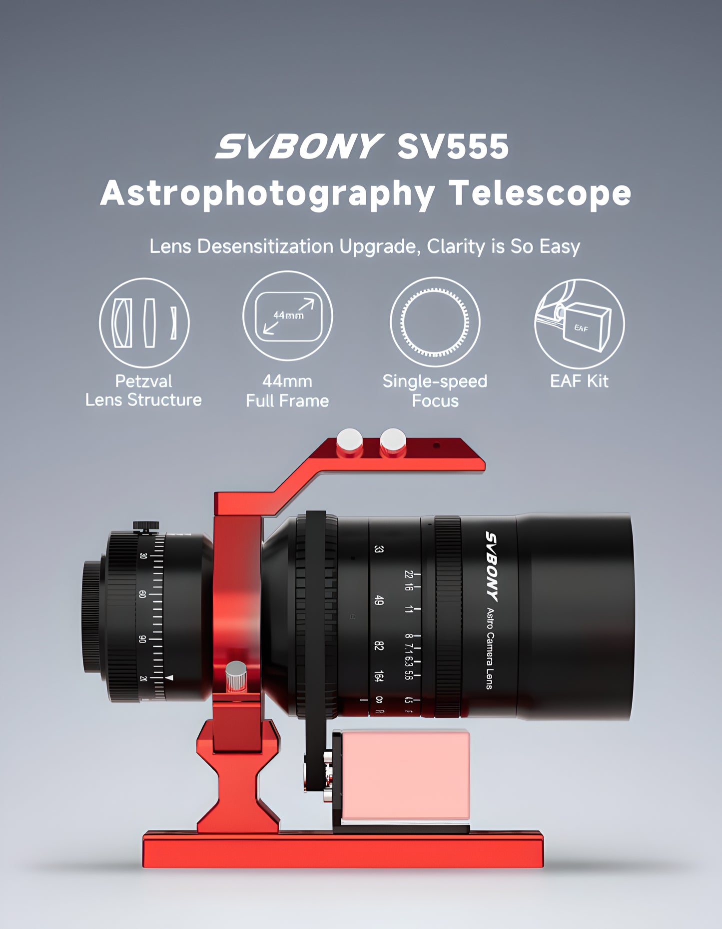 SVBONY SV555 243mm f/4.5 ED APO Astronomy Telescope for Deep Sky Photography with EAF Mounting Kit