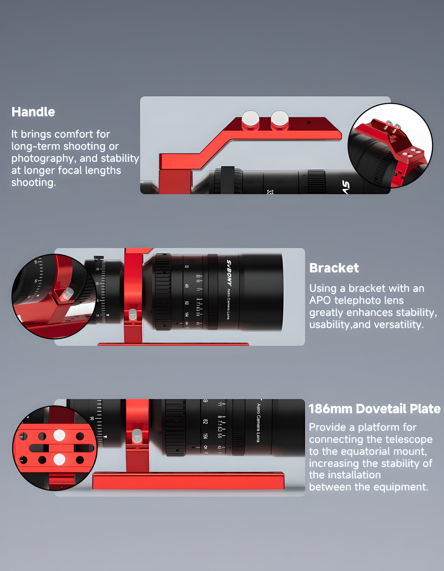 SVBONY SV555 243mm f/4.5 ED APO Astronomy Telescope for Deep Sky Photography with EAF Mounting Kit