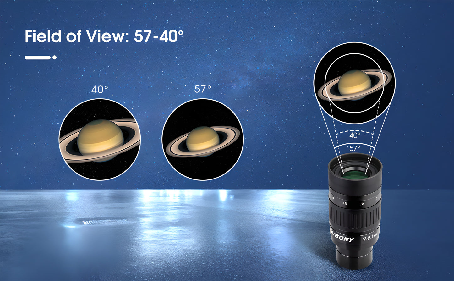 Зум-окуляр SVBONY SV135 1,25” 7-21 мм з змінним полем зору