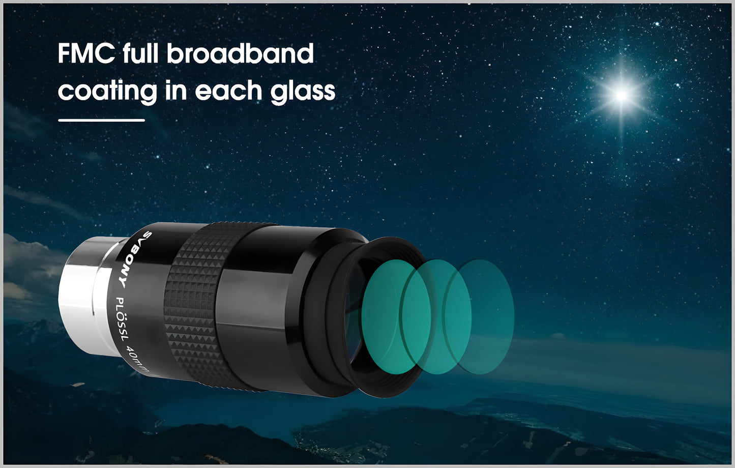 SVBONY SV131 Ocular Plossl 32mm 1,25 polegadas 48 graus para Telescópio
