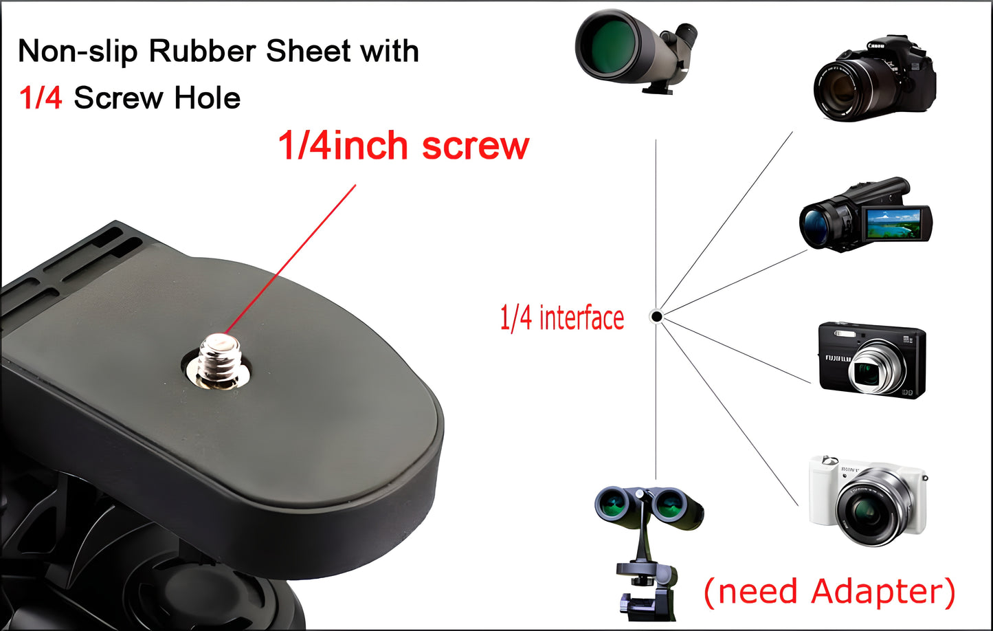 Aluminum Travel Tripod SVBONY SV101P - SVBONY