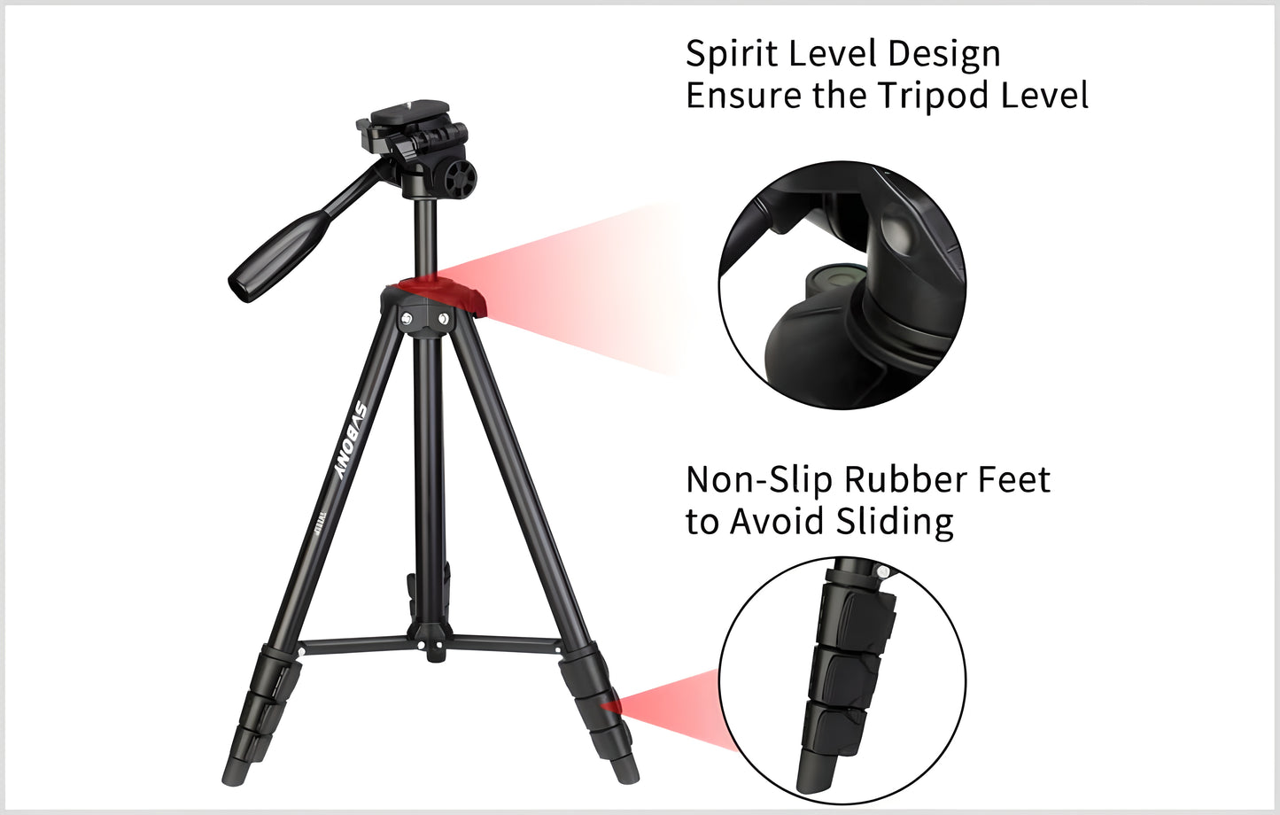 Aluminum Travel Tripod SVBONY SV101P - SVBONY