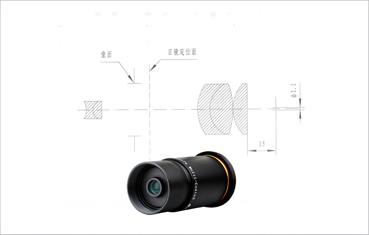 Oculares grande ângulo 66° - 6mm, 9mm, 15mm, 20mm - SVBONY