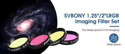 Kit de filtre LRGB 1,25 tommer til astronomisk fotografi - Svbony