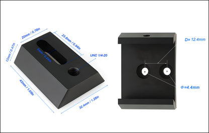 Base e Piastra di Montaggio Dovetail in Metallo per Finderscope - SVBONY