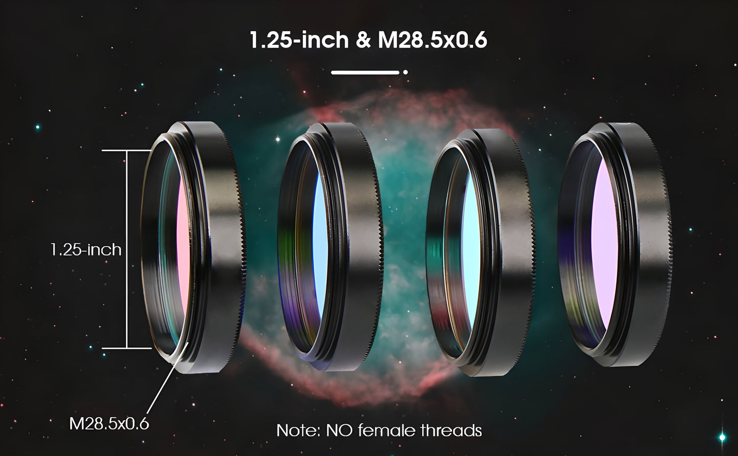 Kit de filtre LRGB 1,25 tommer til astronomisk fotografi - Svbony