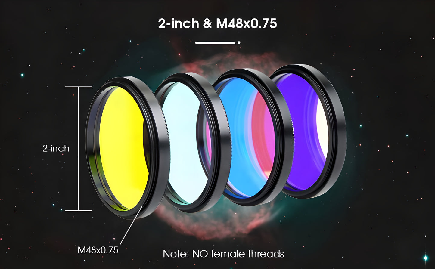 Kit de filtre LRGB 1,25 tommer til astronomisk fotografi - Svbony