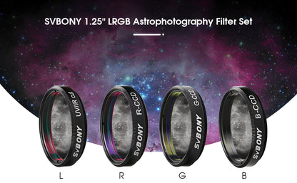 Kit de filtre LRGB 1,25 tommer til astronomisk fotografi - Svbony