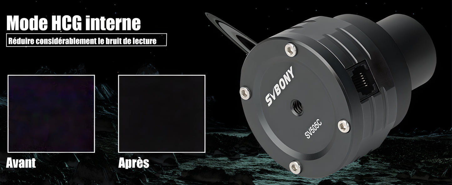 Caméra Couleur Planétaire 4.2MP 1,25" USB3.0 SV505C - SVBONY