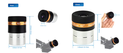 4mm Óculos Lupa Óptico Faca de Ângulo 62°