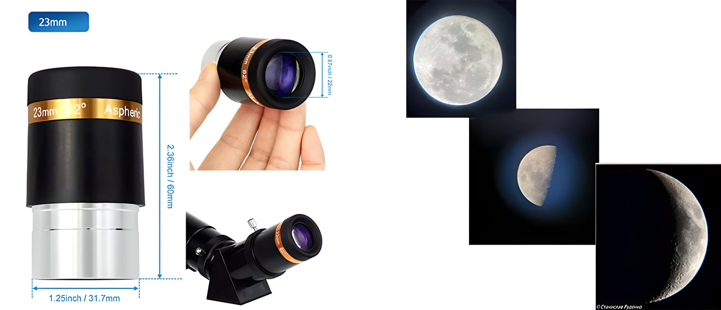 4mm Óculos Lupa Óptico Faca de Ângulo 62°