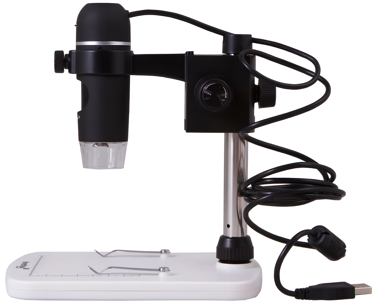 Microscope Numérique USB 5 Mpx 10–300x avec Trépied et Logiciel de Mesure - Levenhuk