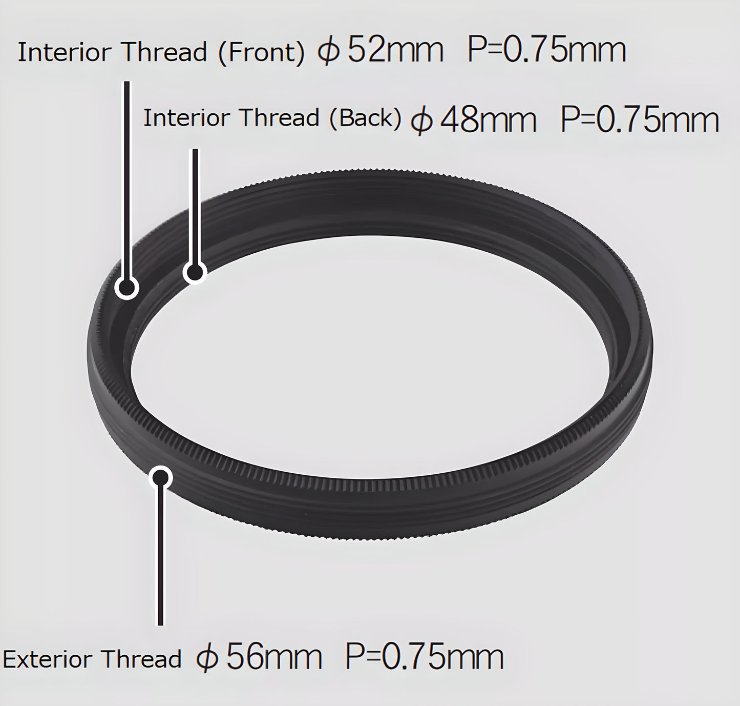 Adaptador de Filtro M56 Vixen para Filtros M48mm e M52mm - Vixen