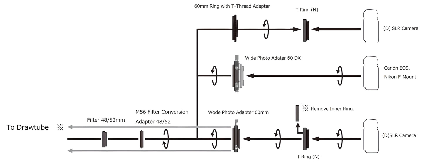 Adaptador de Filtro M56 Vixen para Filtros M48mm e M52mm - Vixen