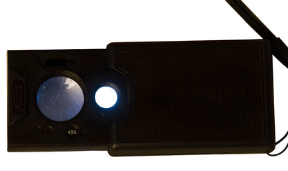 Loupe Pliante LED UV Double Lentille 30x-60x - Levenhuk