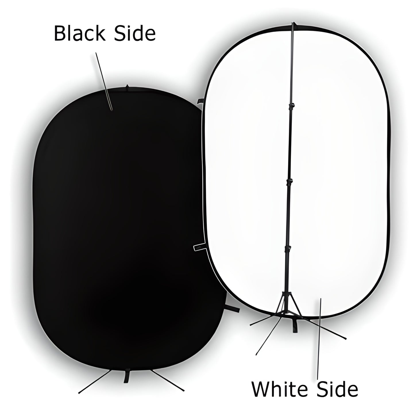 Fond photo pliable double face noir/blanc 180 x 240 cm Bresser BR-3