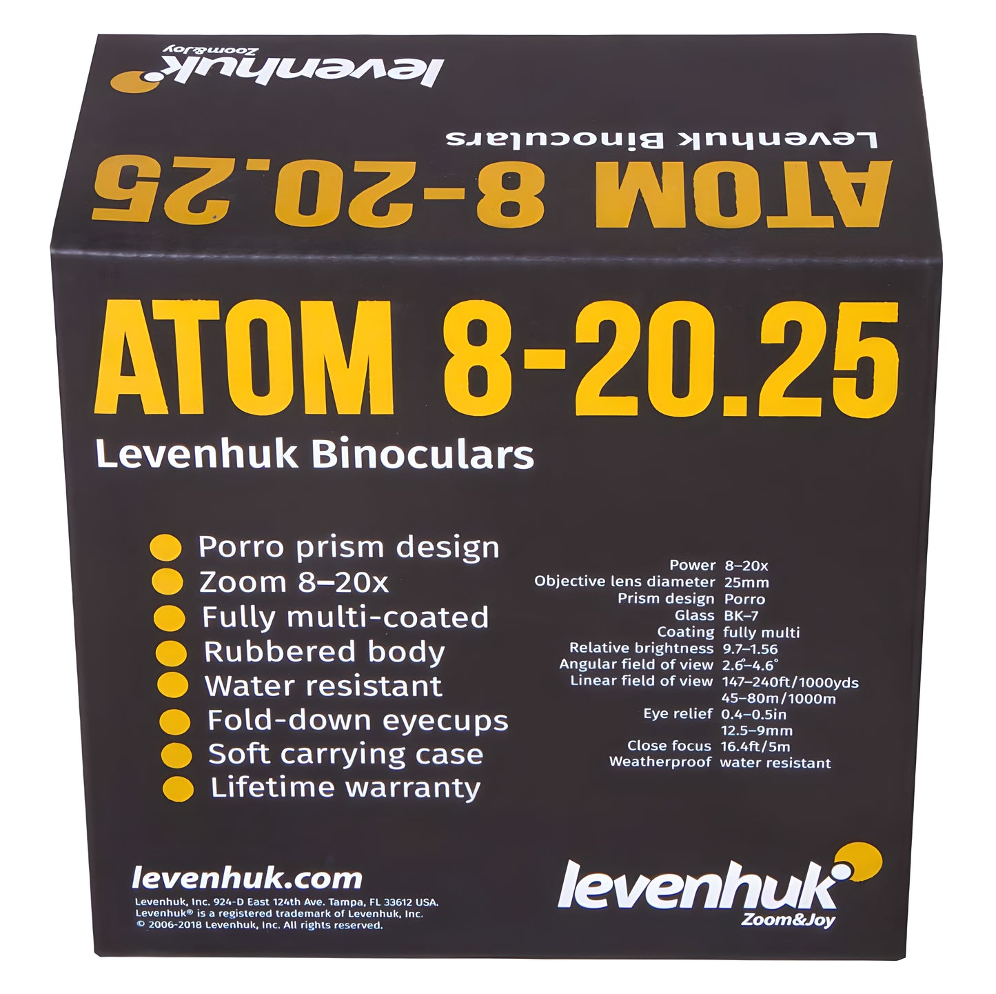 Jumelles compactes zoom 8-20x25 Porro BK-7 - Levenhuk
