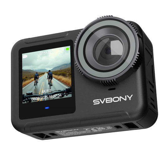 SVGO3 4K Action Camera Impermeabile con Rilascio Magnetico Rapido, Riprese in Bassa Luce, per Surf, Immersioni e Avventure