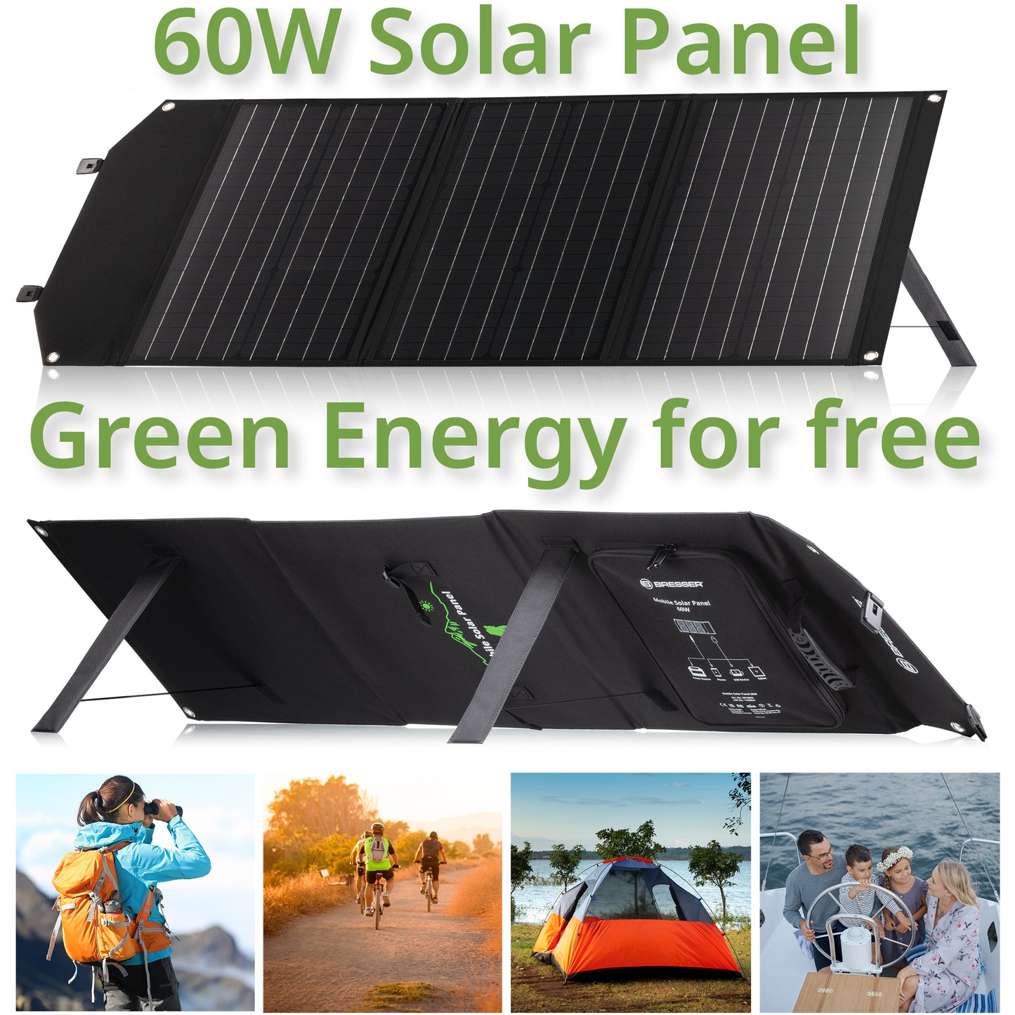 Panneau solaire mobile 60w avec USB