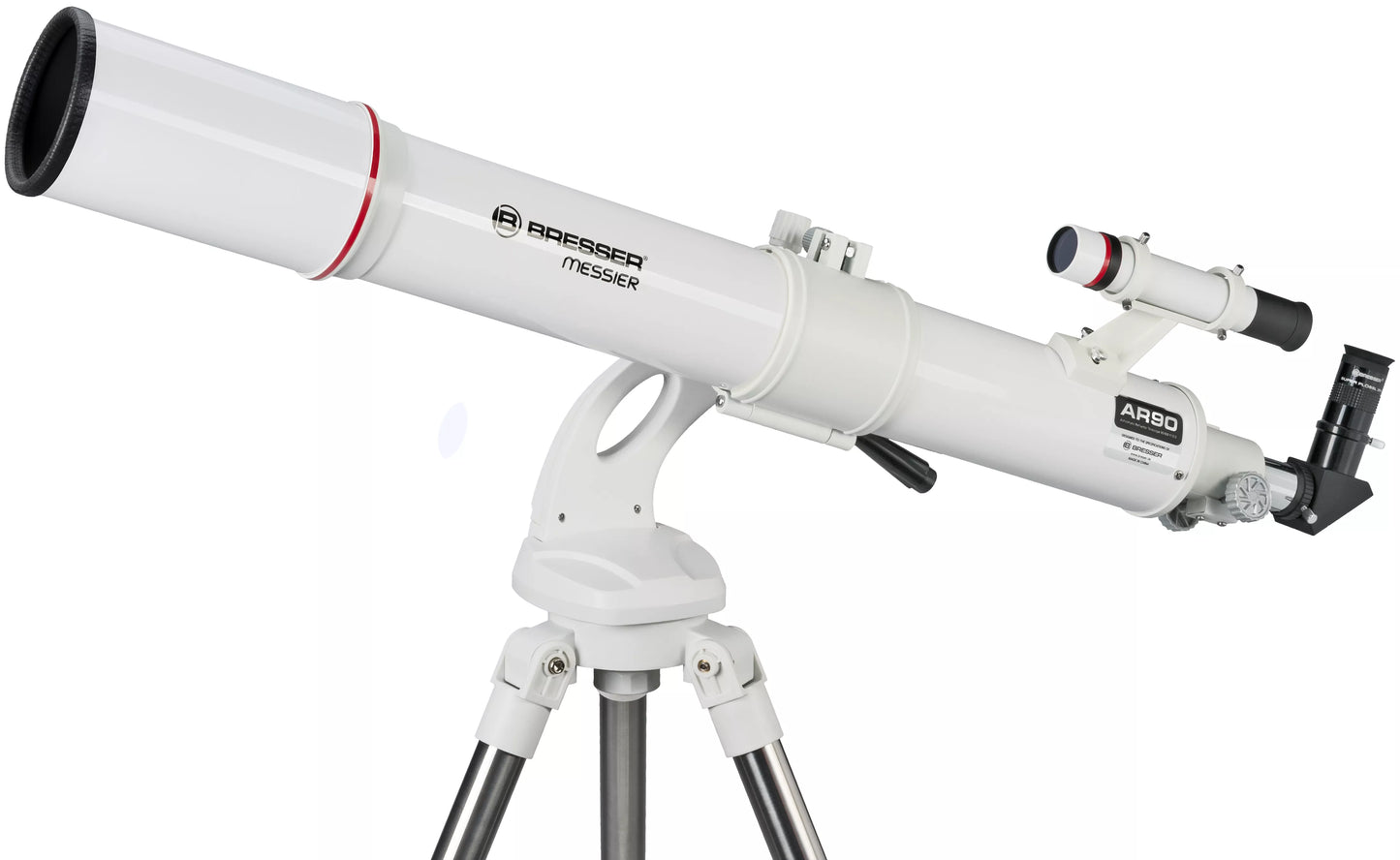 Lunette astronomique Messier AR-90/900 NANO AZ – observation lunaire et solaire, filtre solaire inclus – Bresser