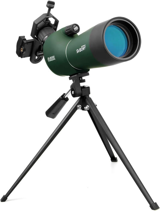 SVBONY SV28 Spotting Scopes - Angled and Straight Models with Variable Magnification Options