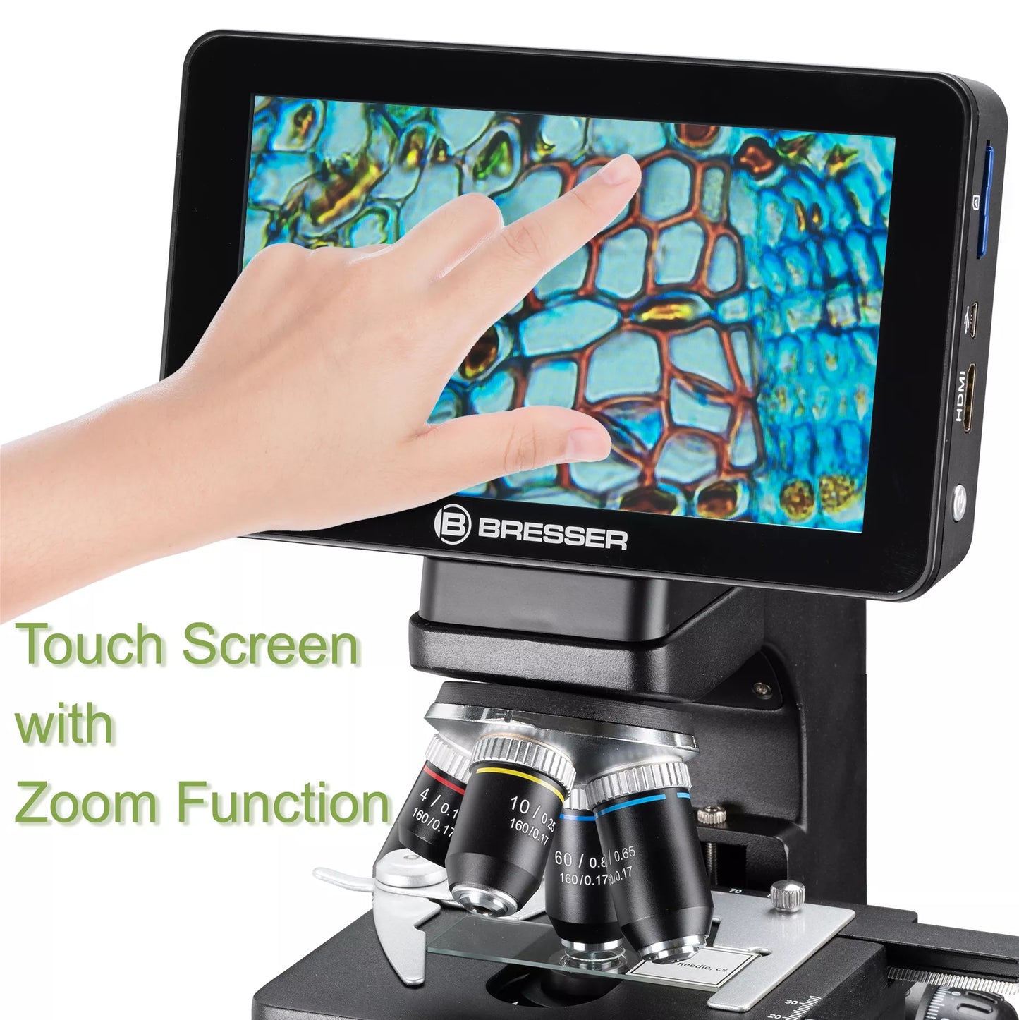 Microscope numérique LCD Researcher 16 MP avec écran tactile 17,8 cm - Bresser